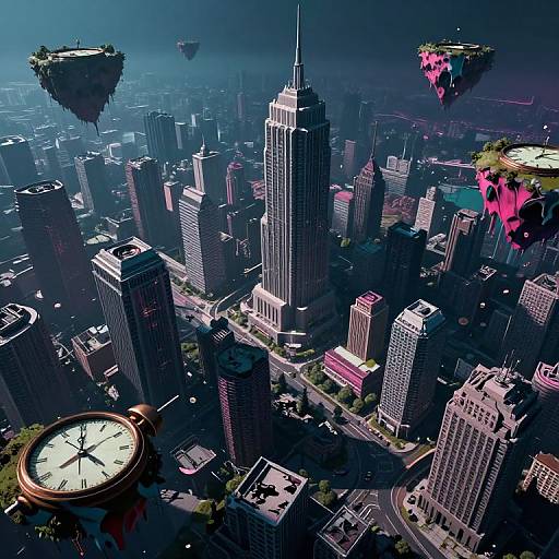 Surreal Dystopian Digital Metropolis