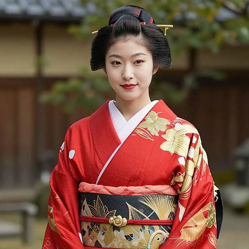 Traditional Female Kimono Portrait