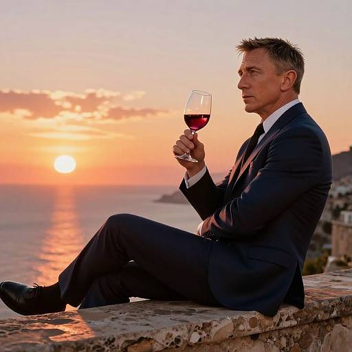 Photorealistic Cartoon Daniel Craig Bond