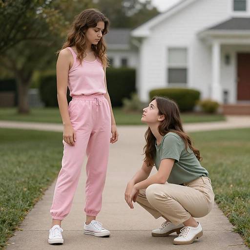 Dynamic Outdoor Portrait of Two Women