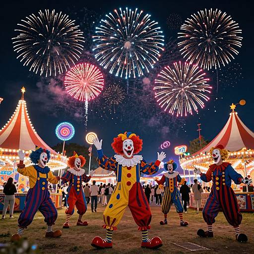 Surreal Nighttime Carnival Extravaganza