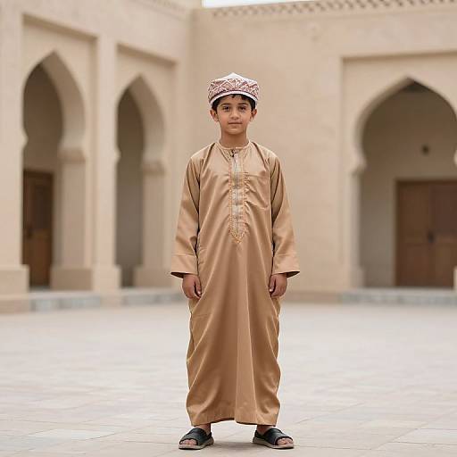 Boy in Traditional Sheikh Costume