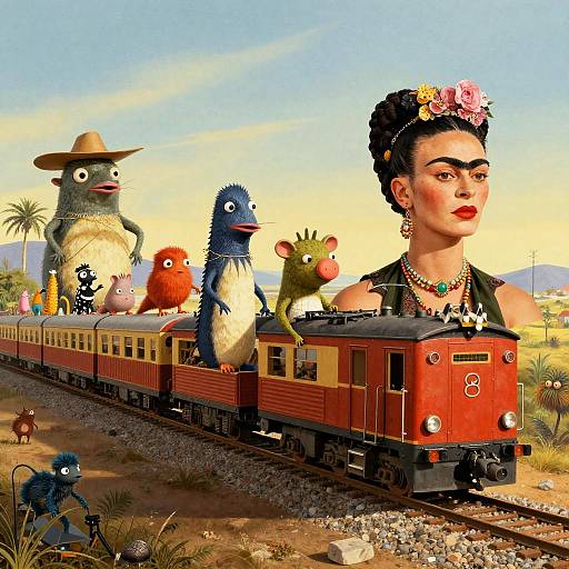Whimsical Train to the Afterlife