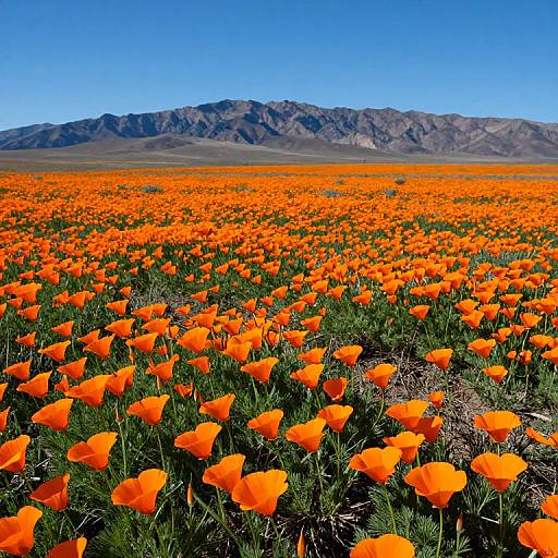 Vibrant Orange Poppies in Antelope Valley