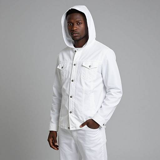 Dark-Skinned Male in White Attire