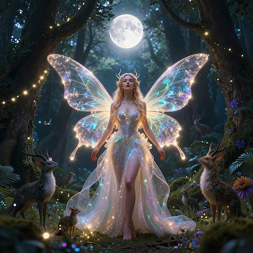 Majestic Fairy Queen in Enchanted Forest
