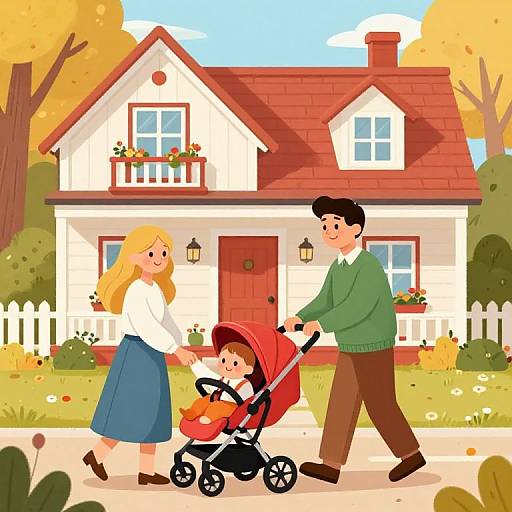 Joyful Family Caricature Walk