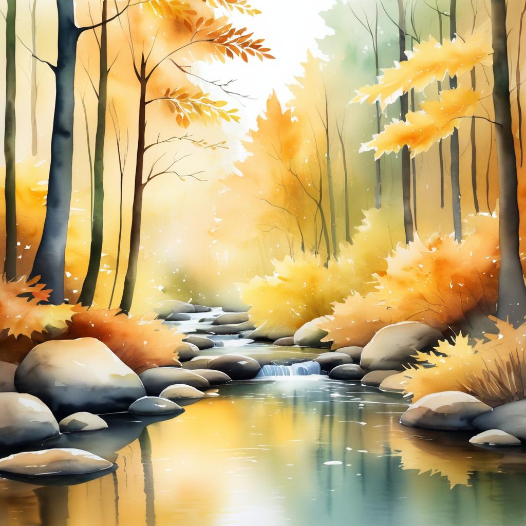 Autumn Serenity in a Vibrant Forest