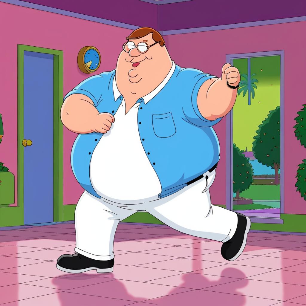 Peter Griffin's Hilarious Moonwalk Dance