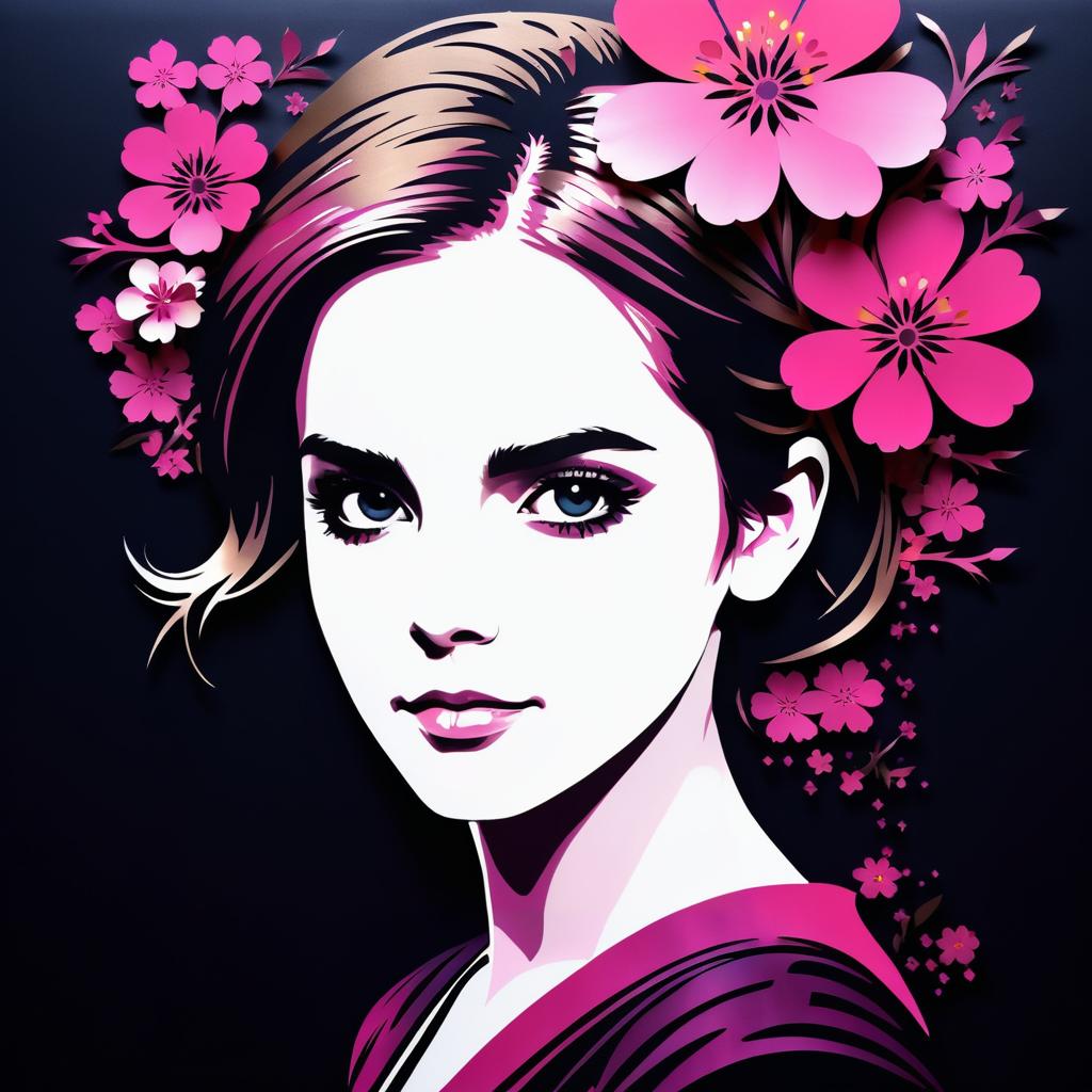 Intricate Stencil Art of Emma Watson