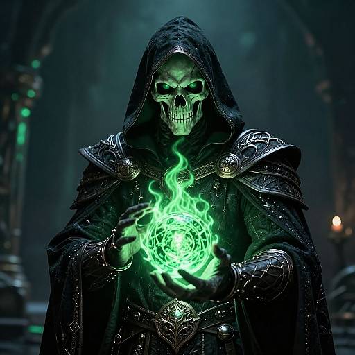 Dark Sorcerer with Glowing Orb