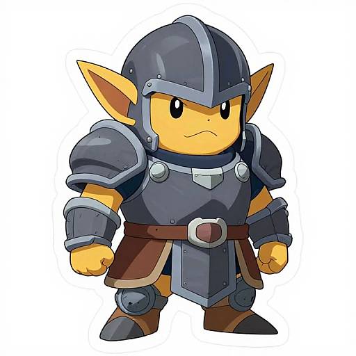 Alternate History Armored Goblin Sticker