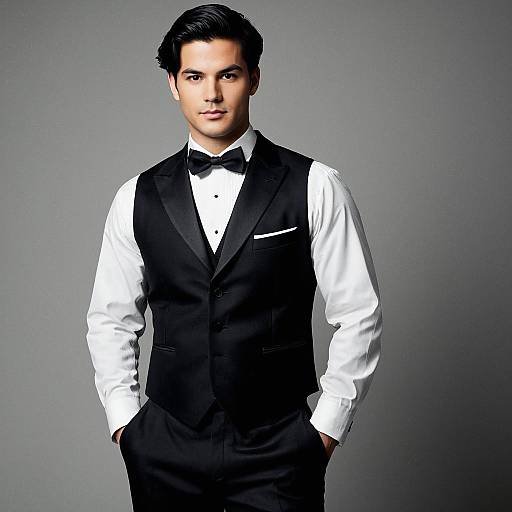 Dapper Gentleman in Formal Attire