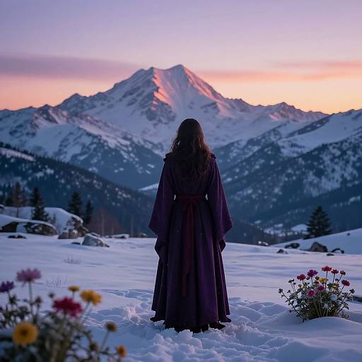 Mystic Waistcoat Snowscape Sunset