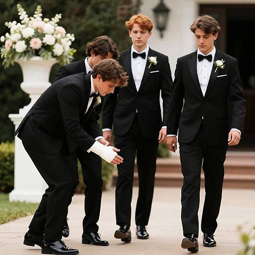 Formal Gathering of Men in Tuxedos