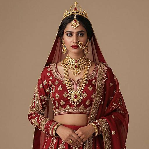 Regal Portrait in Traditional Indian Attire