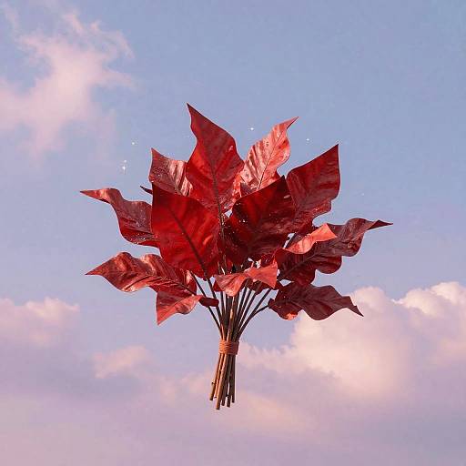 Whimsical Floating Red Flag Bouquet