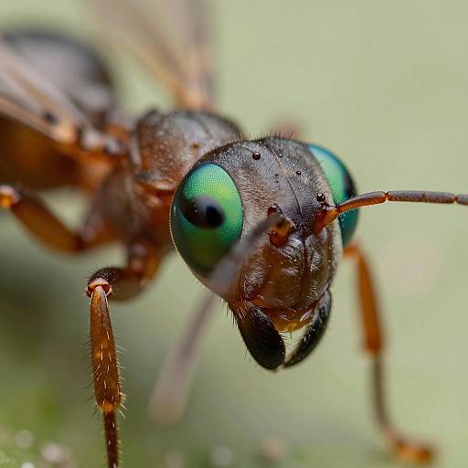 Hyper-Detailed Close-Up of Ant Face