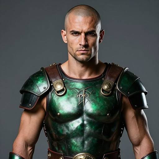 Muscular Spartan Soldier Portrait