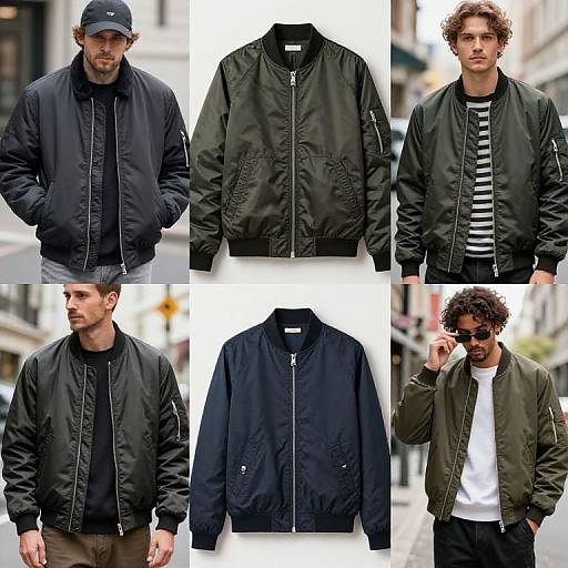 Trendy Bomber Jackets in Urban Scenes