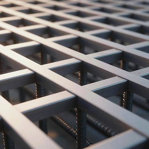 Abstract Geometric Rebar Mesh Art