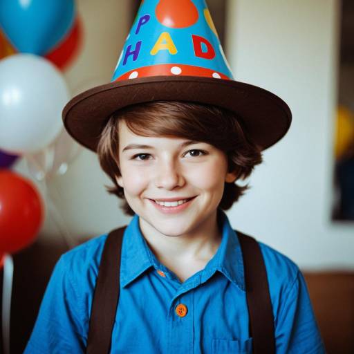 Smiling Boy at Birthday Party