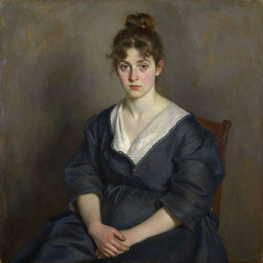 Stanley Spencer Style Woman Portrait