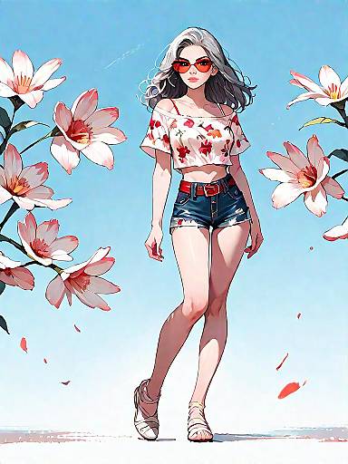 Stylish Summer Look: Full Body Woman