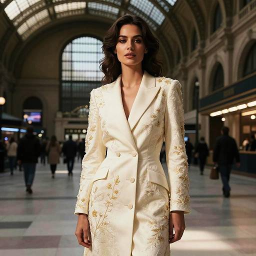 Cinematic Portrait: Ivory Brocade at Station