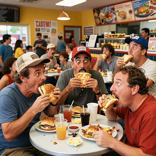 Chaotic Country Style Breakfast Cartoon