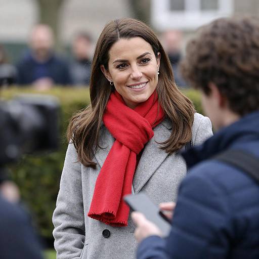 Cheerful Encounter in a Park Setting