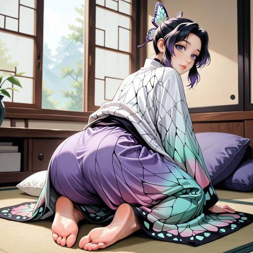 Kochou Shinobu with Butterfly Hair Ornament