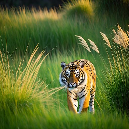 Twilight Tiger Stalking Its Prey Twilight Tiger Stalking Its Prey