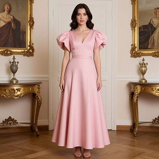 Feminist Woman in Pink Dress