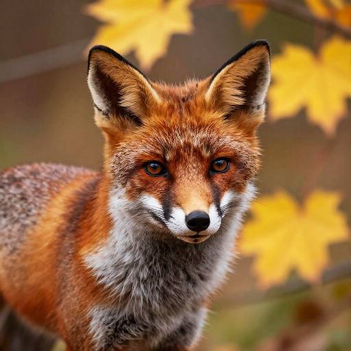 Close-Up Realistic Red Fox Portrait