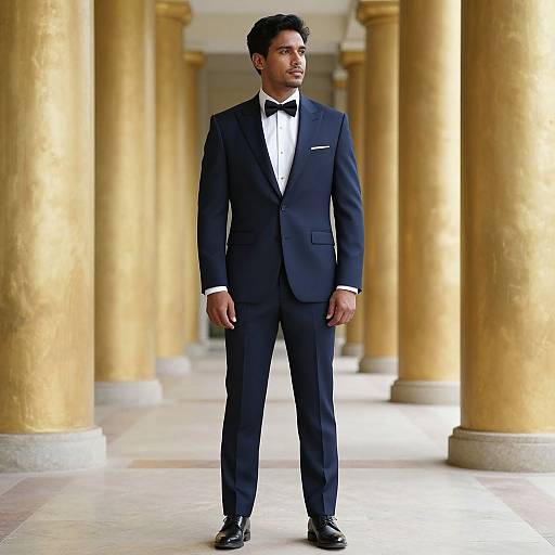 Man in Modern Semi Formal Suit