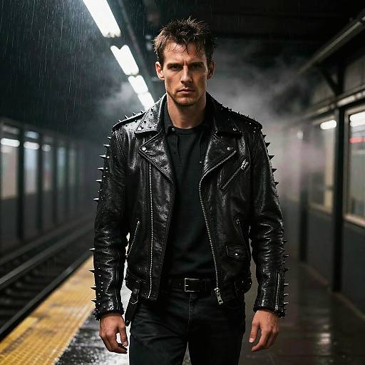 Dawn Subway Rebel in Spiky Jacket