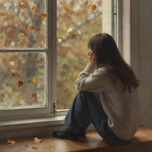 Melancholic Solitude by Window