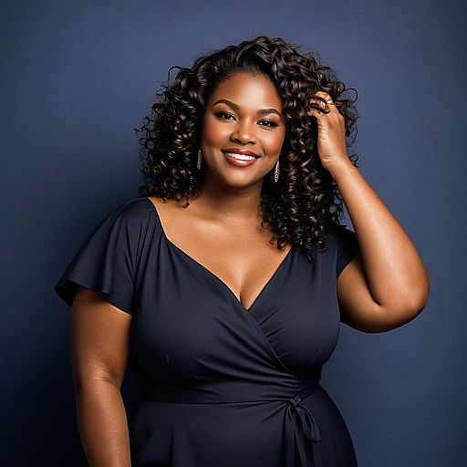 Curvy Confidence: Cheerful Plus-Size Photoshoot Curvy Confidence: Cheerful Plus-Size Photoshoot