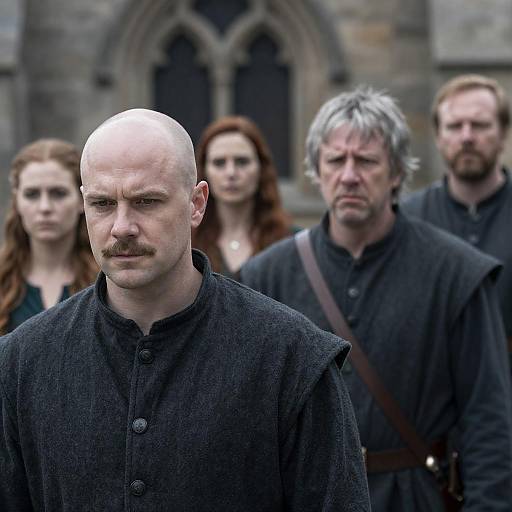 Medieval Gathering: Five Characters in Focus