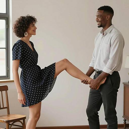Joyful Couple in a Stylish Setting