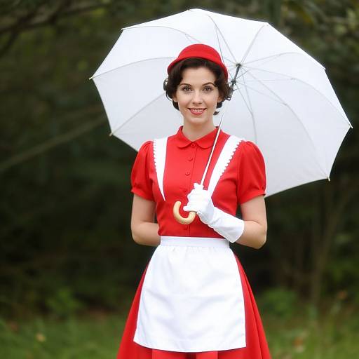 Vintage Mary Poppins Garden Portrait