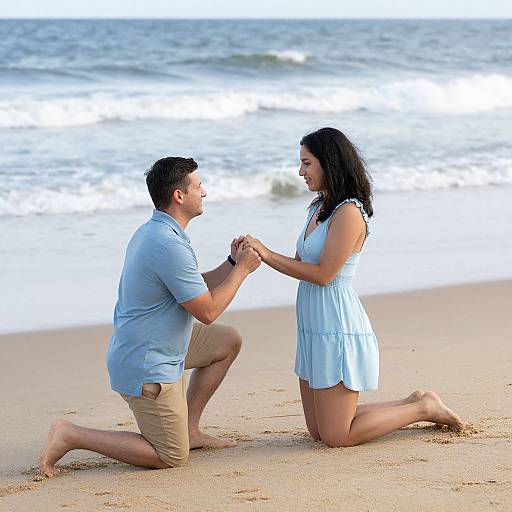 Romantic Beach Proposal at Virginia Beach