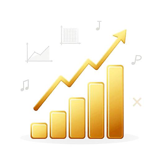 Golden Upward Trend Finance Illustration
