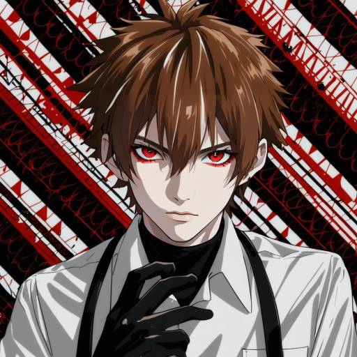 Illustration of Akechi gorou, persona in the style of Ramanda