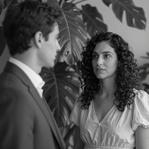 Romantic Black and White Portrait