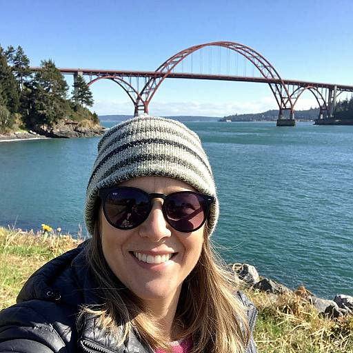 Selfie at Deception Pass Bridge