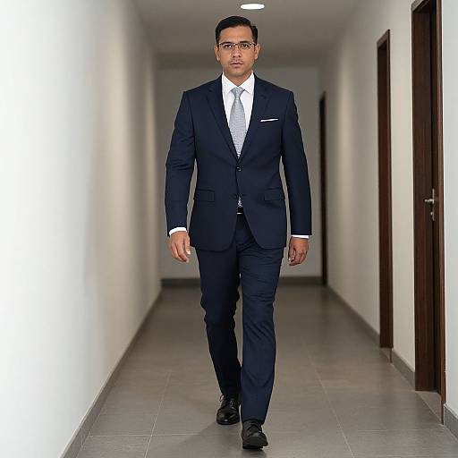 Man in Money Print Suit Walking