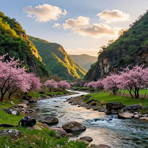 Serene Early Morning River Valley