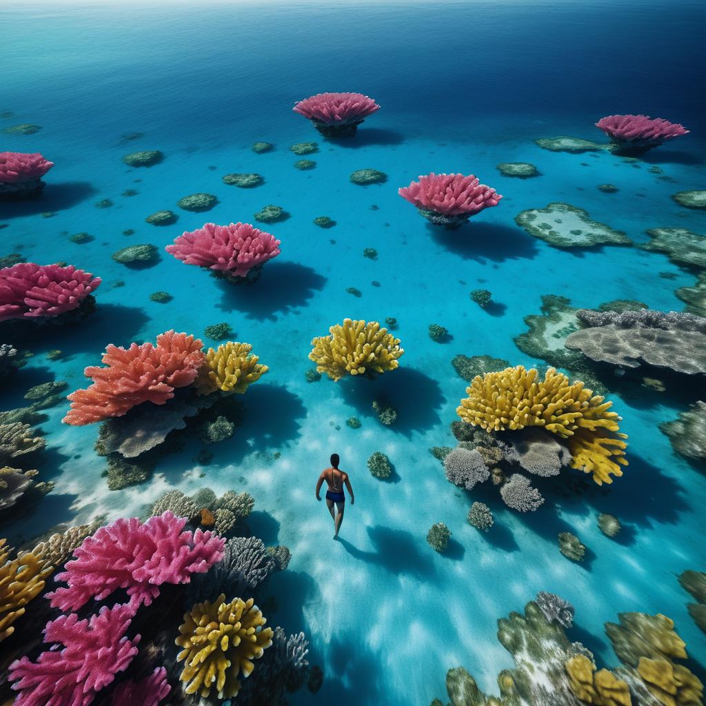 Vibrant Ocean Swimmer Amid Coral Reef